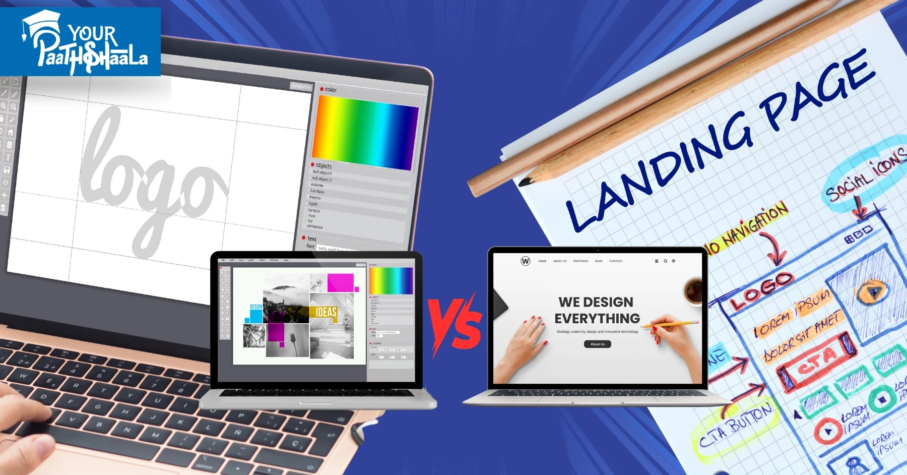 What is the Difference Between Graphic Design and Web Design? - Graphic Designing Course in Raipur.