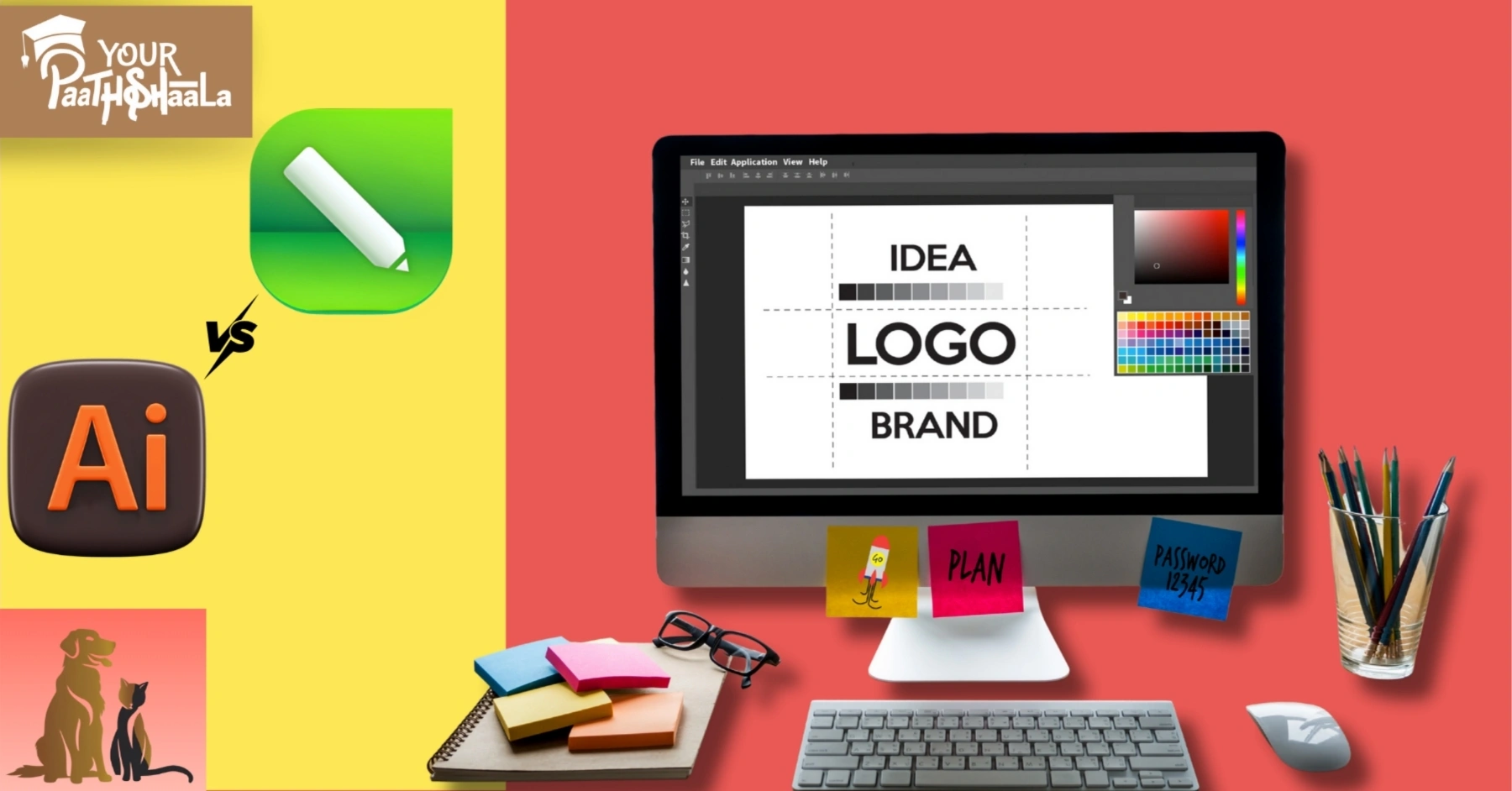 CorelDRAW vs Illustrator: Which is Better for Logo Design in 2025? - Yourpaathshaala graphic designing course in Raipur.