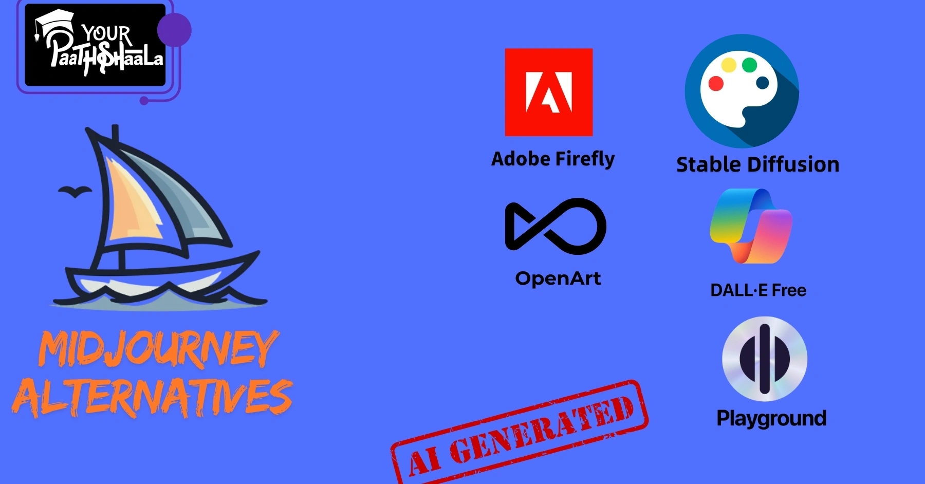 Midjourney Alternatives Free: Top AI Image Generators for 2025 - YourPaatshaala Graphic Design Classes in Raipur.